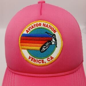 Aviator Nation Venice California Mesh Trucker Snapback Rope Hat Adjustable